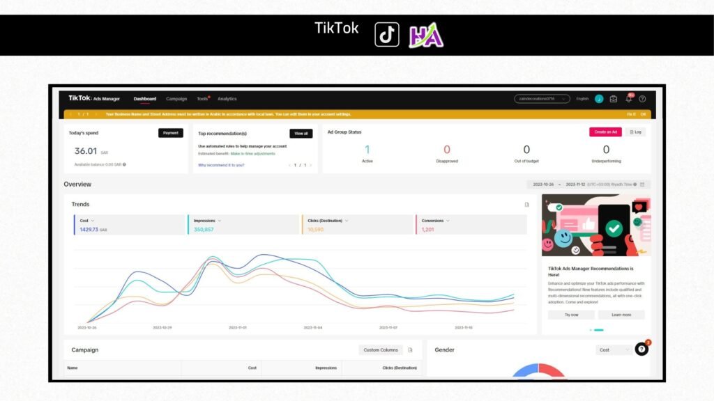 Advertising campaign results
