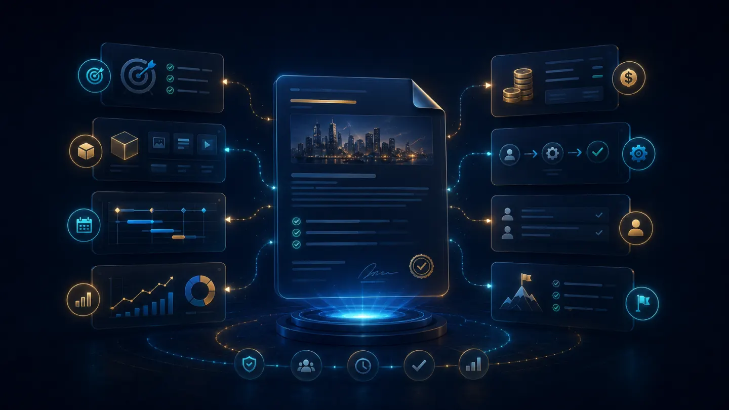 خريطة خطة تسويق محتوى تشمل الأهداف والجدول والتكلفة والتنفيذ