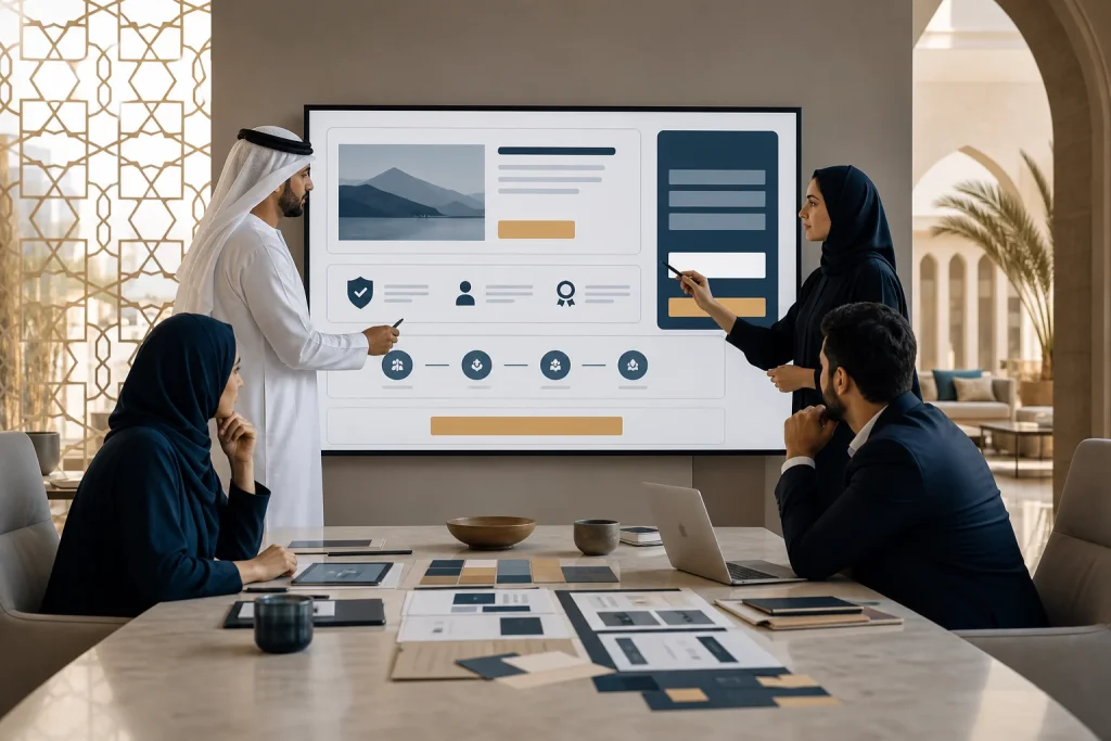 بناء صفحة هبوط لحملة خدمات B2B في الخليج