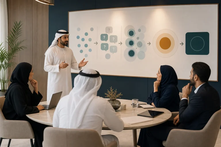 نموذج اجتماع اكتشاف تسويقي يحدد المشكلة قبل الحل